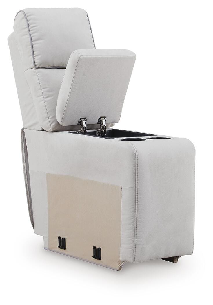 Grafton Pike Pearl/Ash 7-Piece Reclining Sectional with Storage Consoles