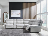 Grafton Pike Pearl/Ash 6-Piece Power Reclining Sectional