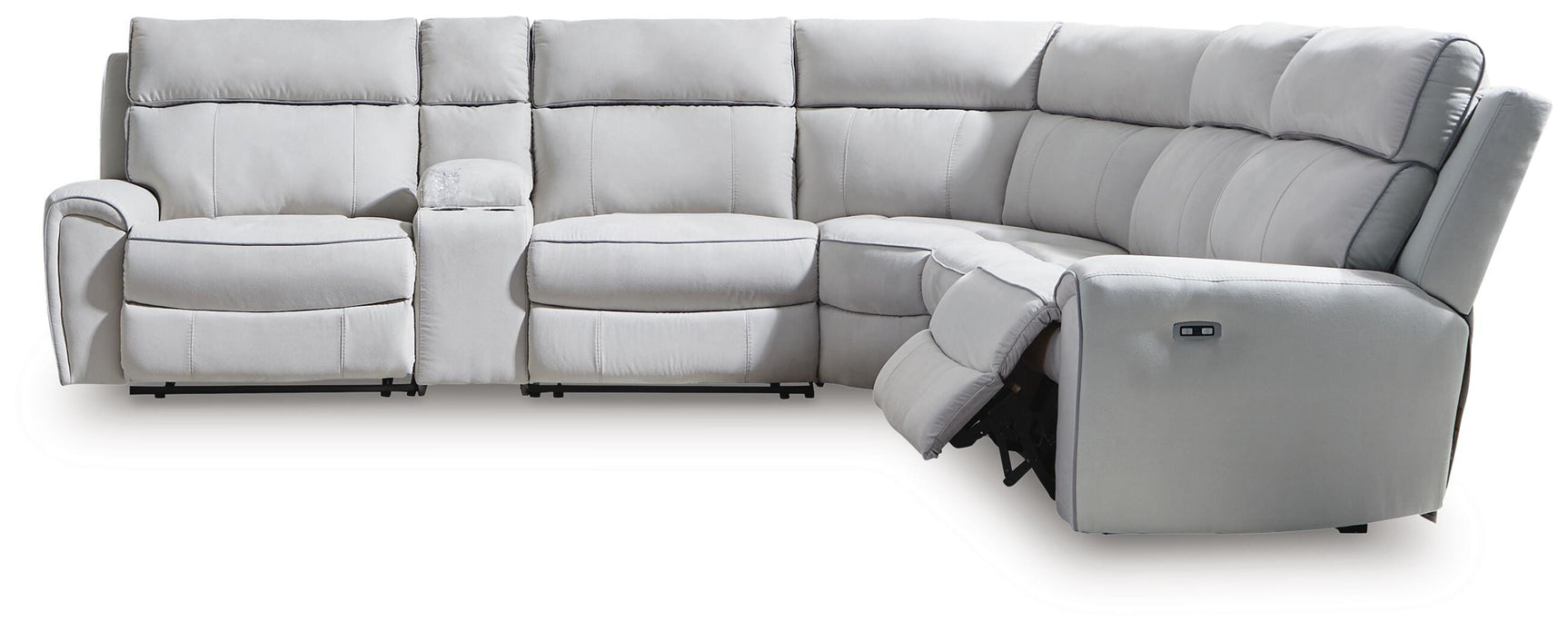Grafton Pike Pearl/Ash 6-Piece Power Reclining Sectional (Online Special Price)