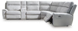 Grafton Pike Pearl/Ash 6-Piece Power Reclining Sectional