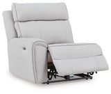 Grafton Pike Pearl/Ash 7-Piece Reclining Sectional with Storage Consoles