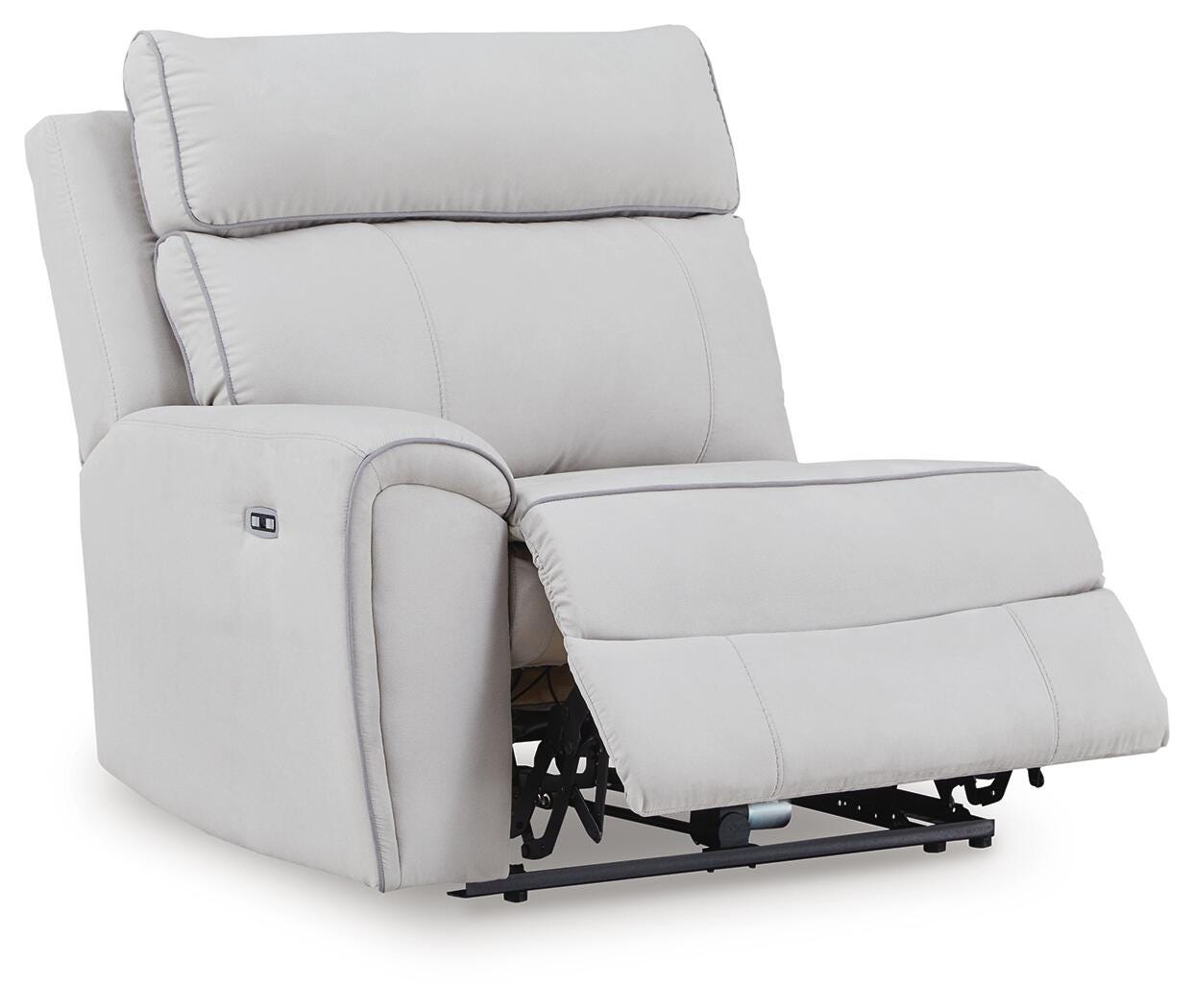 Grafton Pike Pearl/Ash 7-Piece Reclining Sectional with Storage Consoles