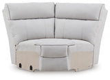 Grafton Pike Pearl/Ash 7-Piece Reclining Sectional with Storage Consoles (Online Special Price)