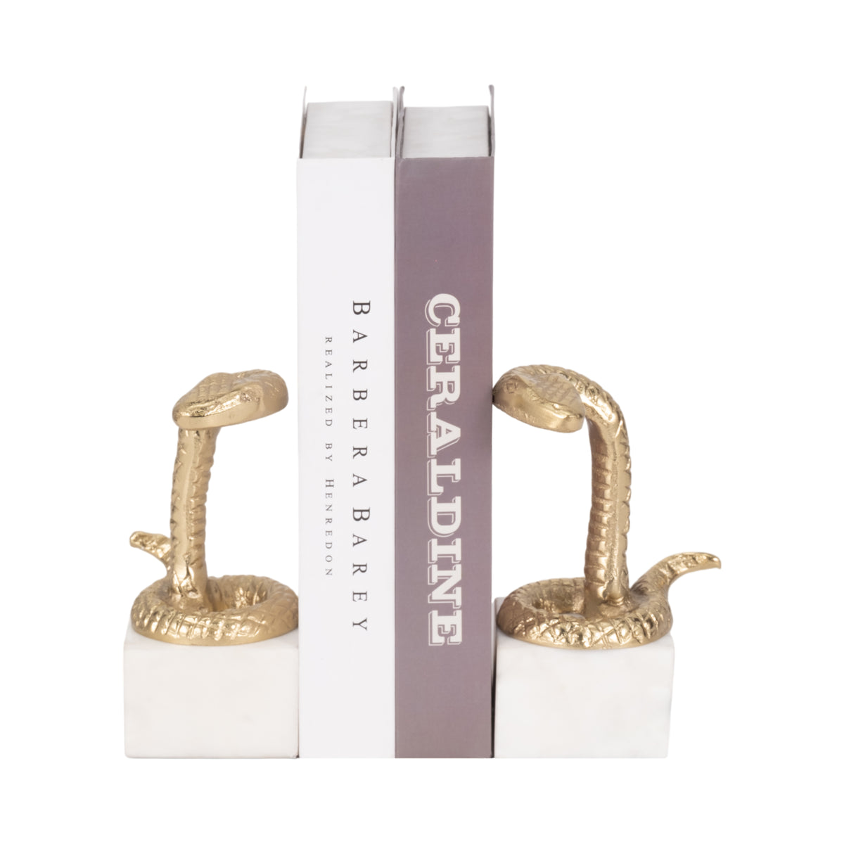 Altamont Gold Snake Bookends (Set of 2)