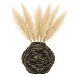 Riverbank Black/Gold Ceramic Beaded Vase