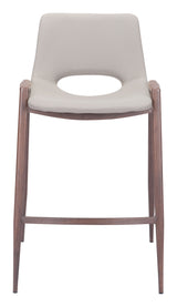 Desi Beige & Walnut Counter Stool (Set of 2)
