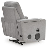 Landdin Pewter Power Glider Recliner with Audio System