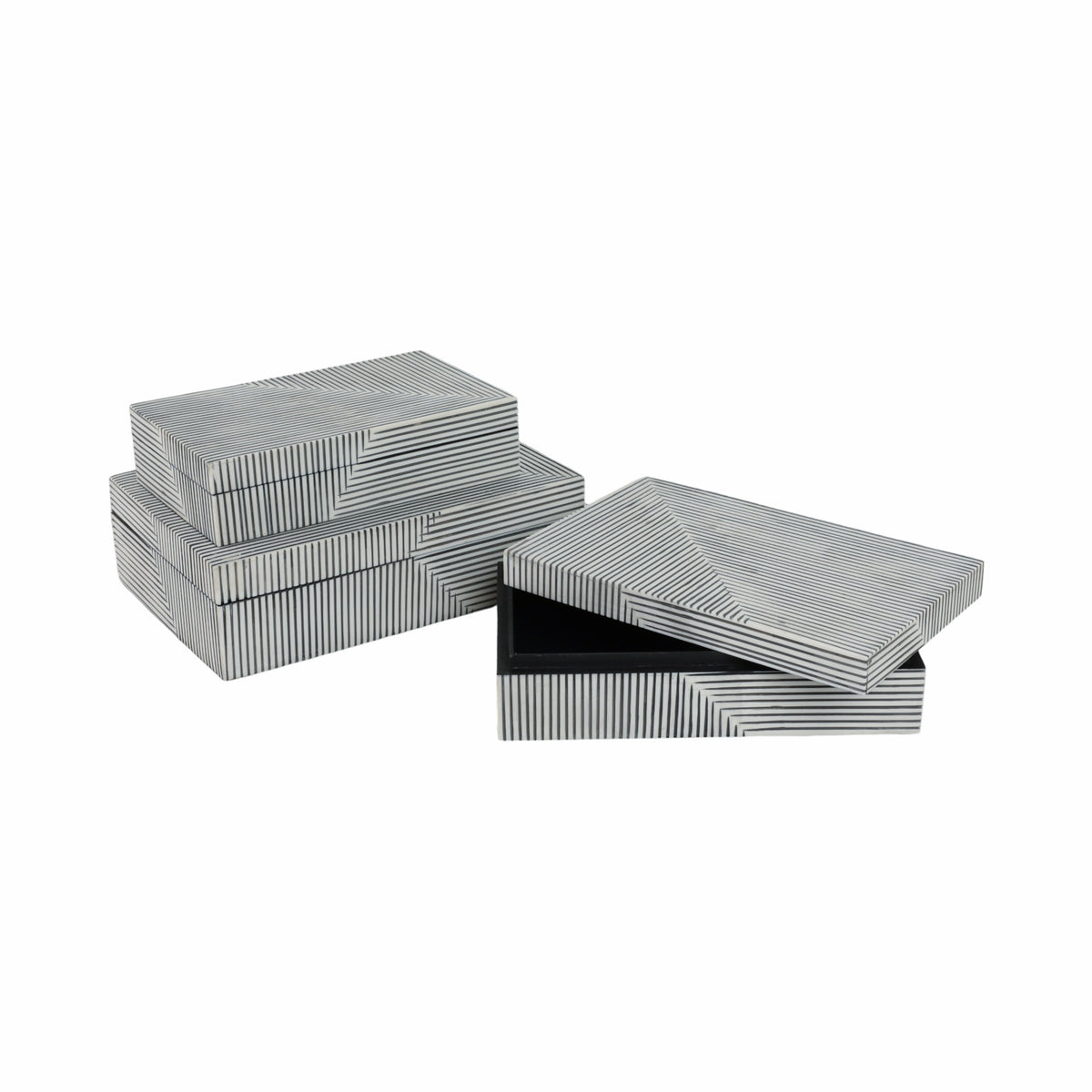 Hendonlake Black/White Boxes (Set of 3)