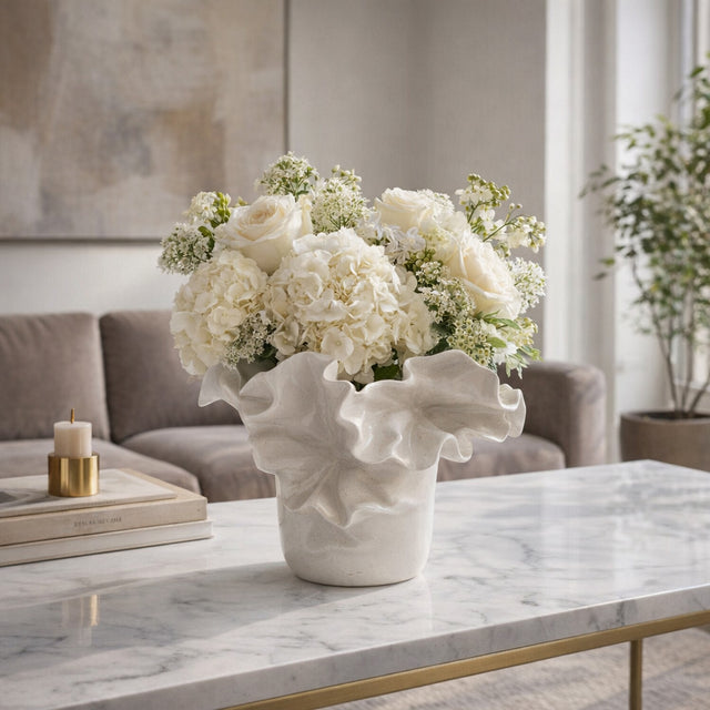 Alderport White/Ivory Small Vase