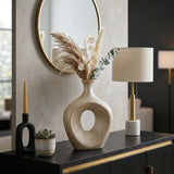 Hardencliff Gold Beaded Oval Vase