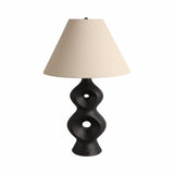 Jefferson Black/Tan Open Cut-Out 8 Table Lamp