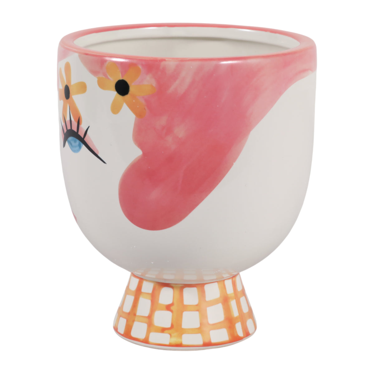 Garsonholm Pink/White/Orange Planter