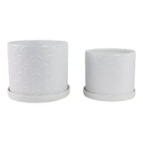 Cabot White Planters (Set of 2)