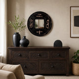 Van Ness Black/Gold Carved Mirror