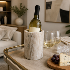 Irwindale Beige/Gray Marble Wine Cooler