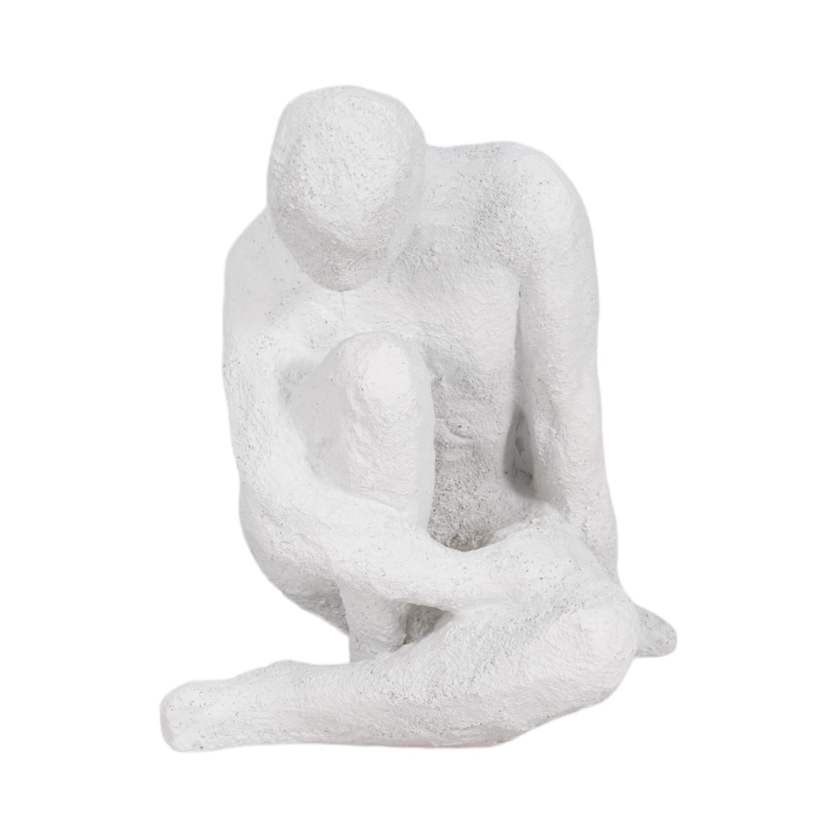Coarsegold White Rough Texture Contemplating Figure