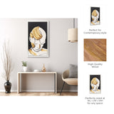 Copperopolis White/Gold Hand Painted Deep Thought Wall Art - 70298-01