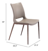 Ace Brown & Walnut Dining Chair (Set of 2)