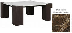 Eagle Ranch Brown Emperador Top Chunky Coffee Table