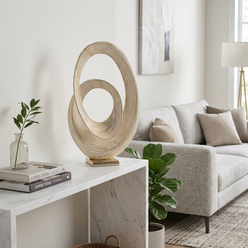 Holt Gold Metal Swirl Table Top Decor