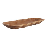 San Andreas Brown Wood Scallop Edge Tray