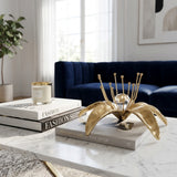 Clayton Gold/Clear Flower Acrylic Orb