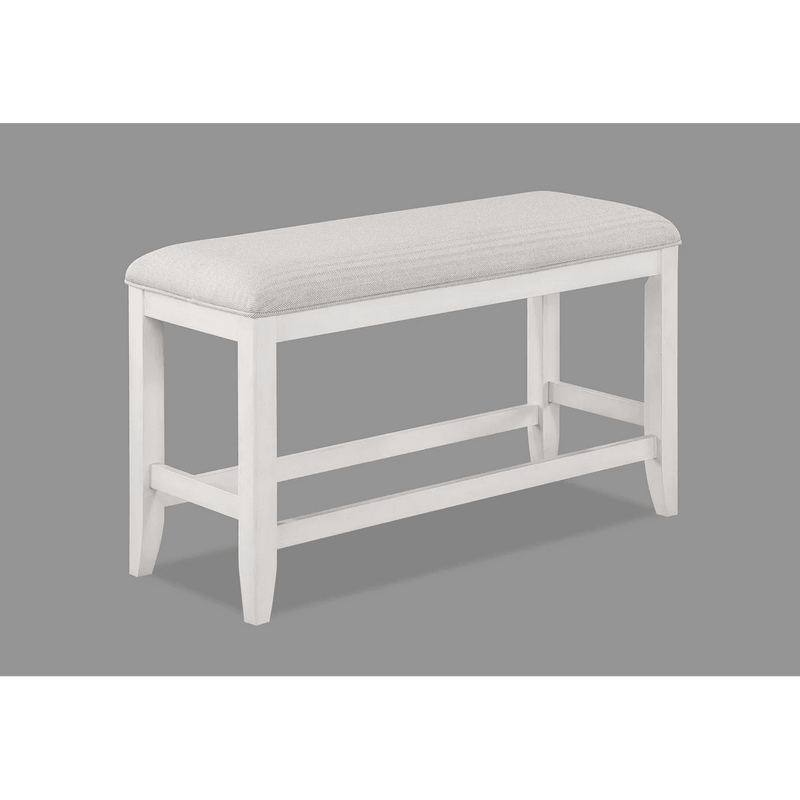 Wendy White Counter Height Dining Bench - Ornate Home
