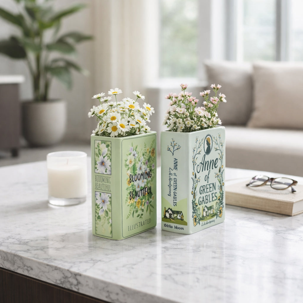 Aptos Multicolor Spring Book Vases (Set of 2)