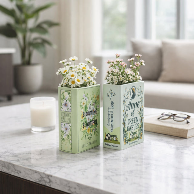 Aptos Multicolor Spring Book Vases (Set of 2)