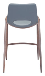 Desi Azure Gray & Walnut Counter Stool (Set of 2)