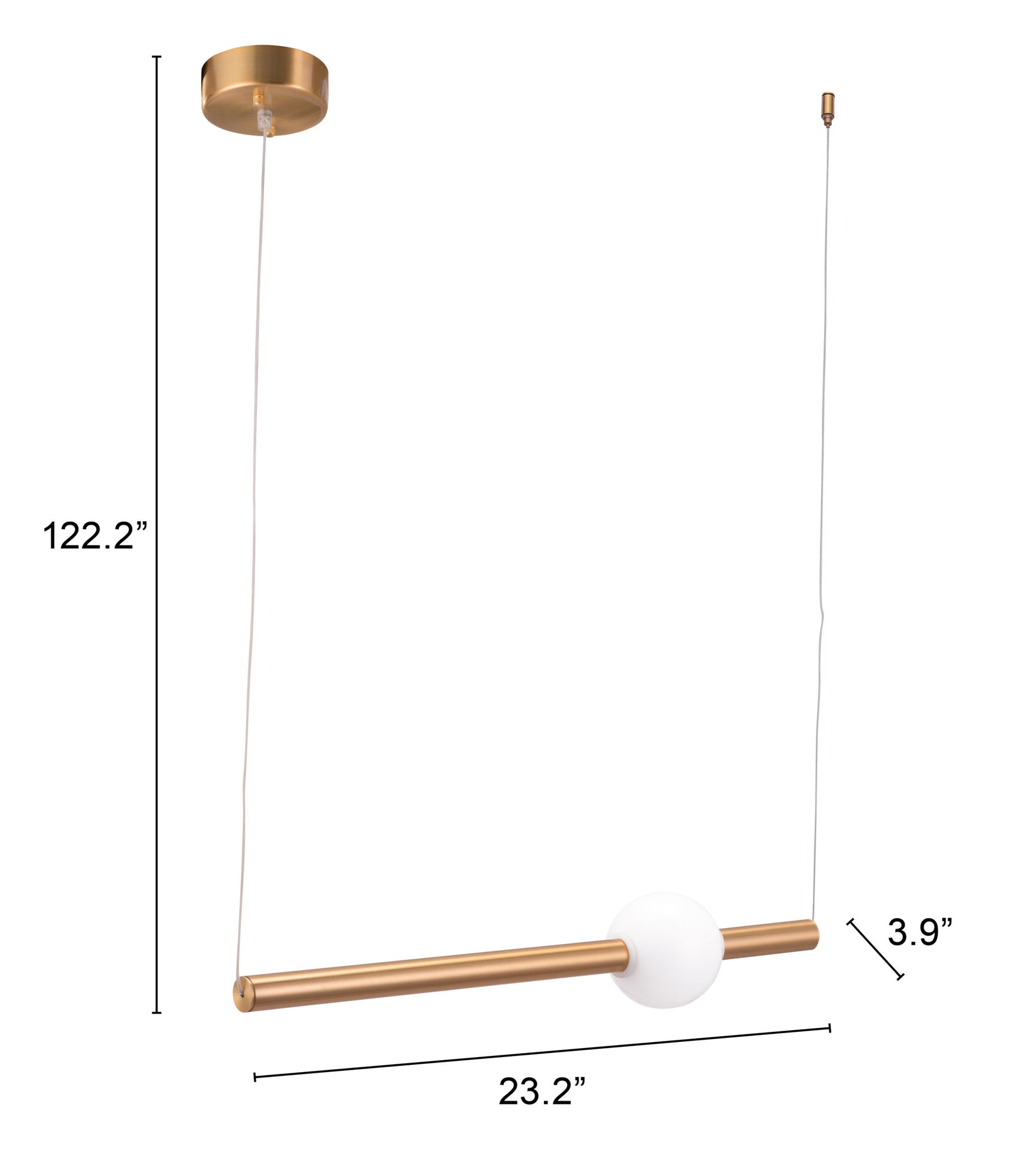 Adeo Brass Ceiling Lamp