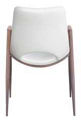 Desi White & Walnut Dining Chair (Set of 2)