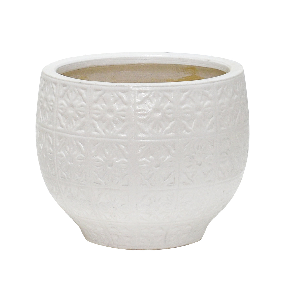 Tujunga White Tile Planters (Set of 3)