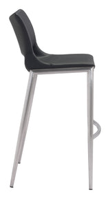 Ace Black & Silver Barstool (Set of 2)