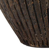 Hornbrook Rustic Black/Gray Large Ridged Terracotta Floor Vase