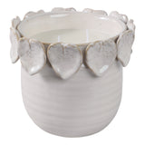 Old Adobe Ivory Wood Sage and Sea Salt Applique Candle