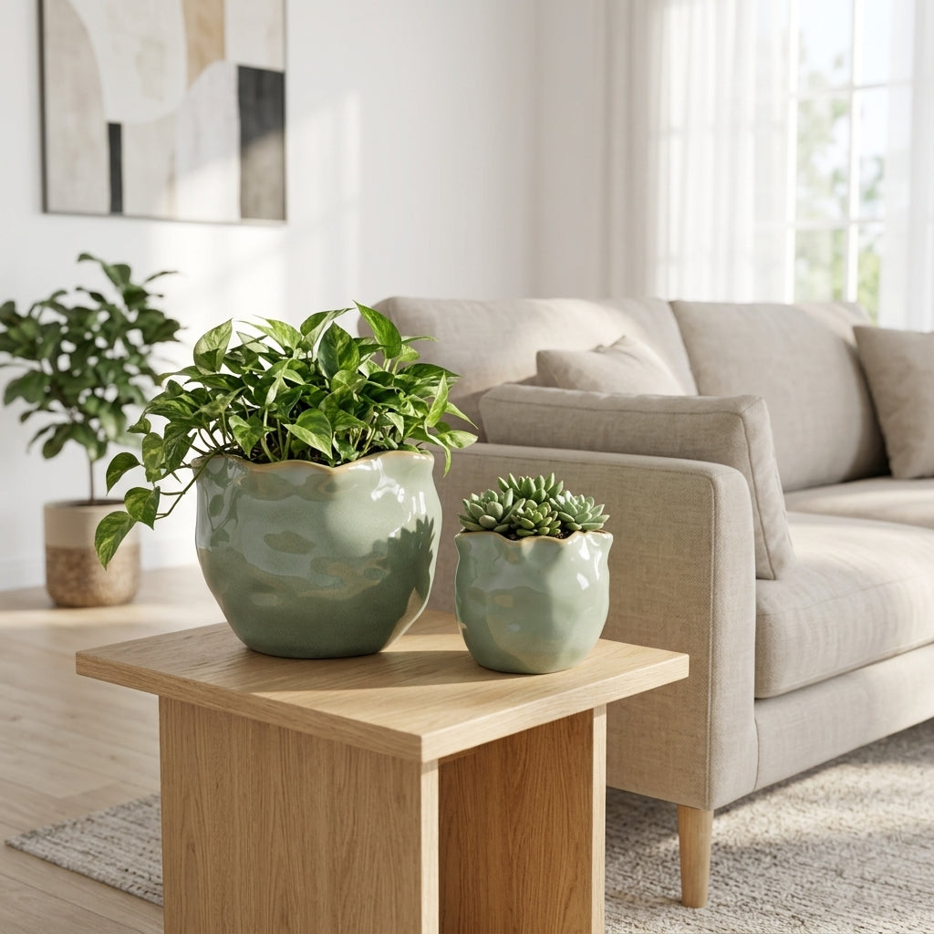 Draperstone Green Small Planters (Set of 2)