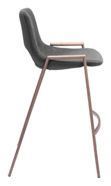 Desi Black & Walnut Counter Stool (Set of 2)