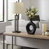 Alray Black Beaded Oval Cut Out Vase