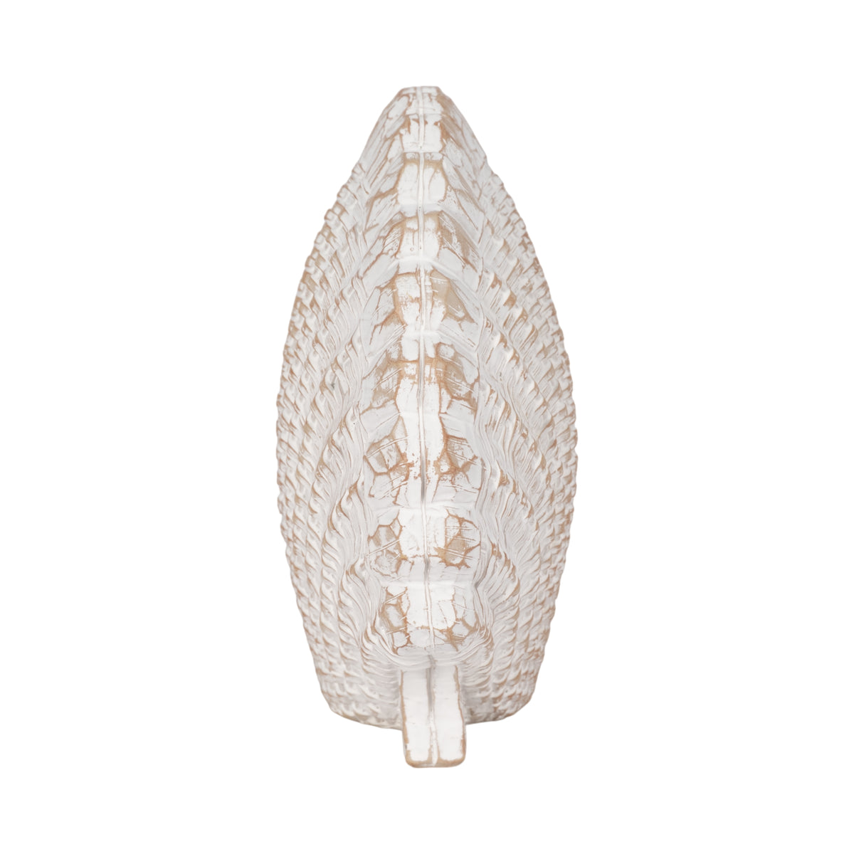 Essexrun White Sea Scallop Shell Woven Pattern