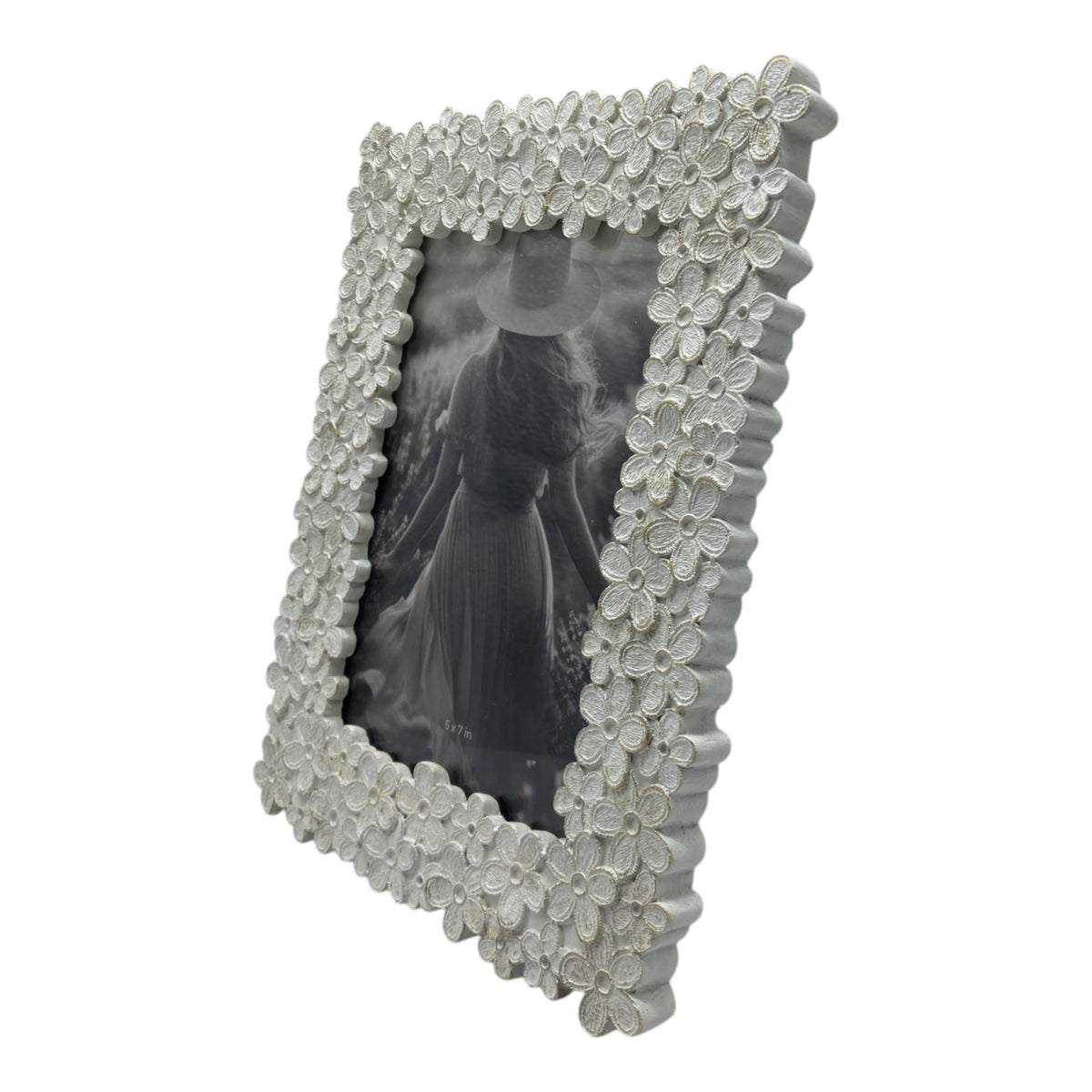 Broderick Ivory/Gold Floral Photo Frame