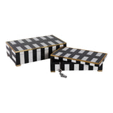 Skyerun Black/White/Gold Boxes (Set of 2)