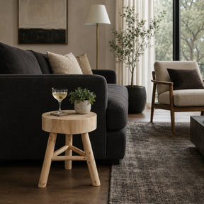 Marcwell Ivory/Tan Stool