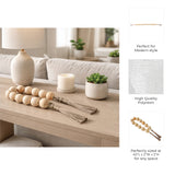 Palmerhaven Ivory Swirled Resin Beaded Garland