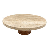 San Marino Natural/Brown Travertine Cake Stand