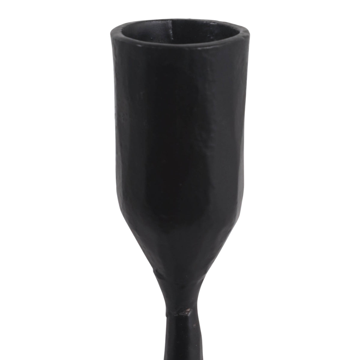 Wahtoke Black Small Twisted Iron Taper Holder