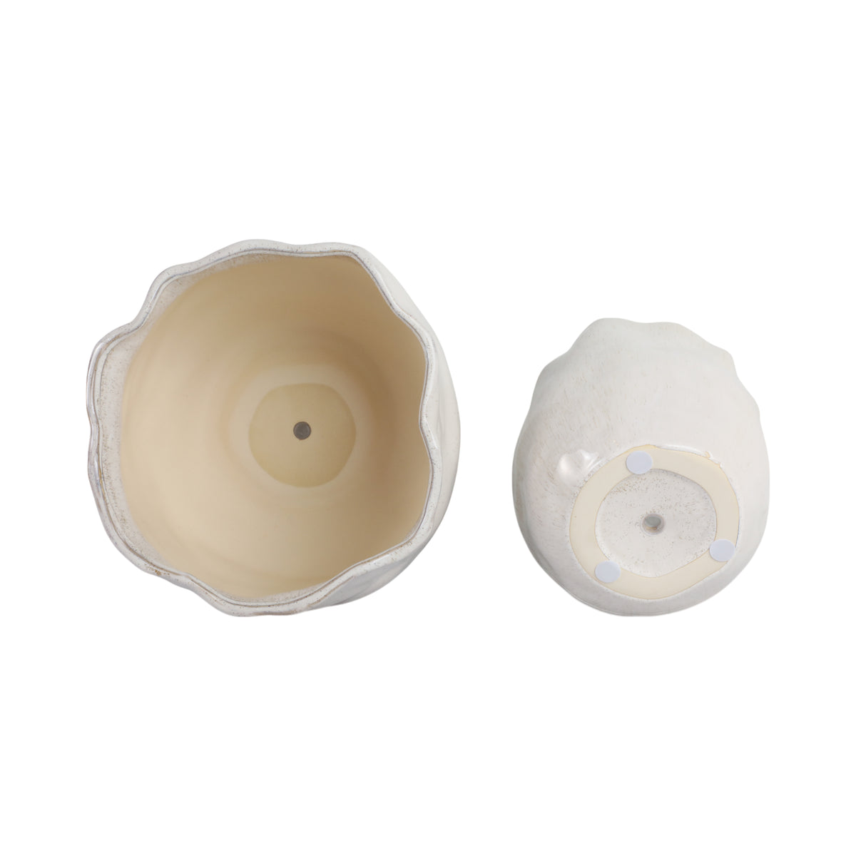 Draperstone White Planters (Set of 2)