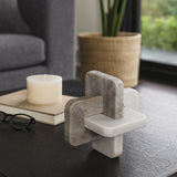 Thornton White/Beige Marble Knot