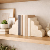 Roche Tan Travertine Cloud Bookends (Set of 2)