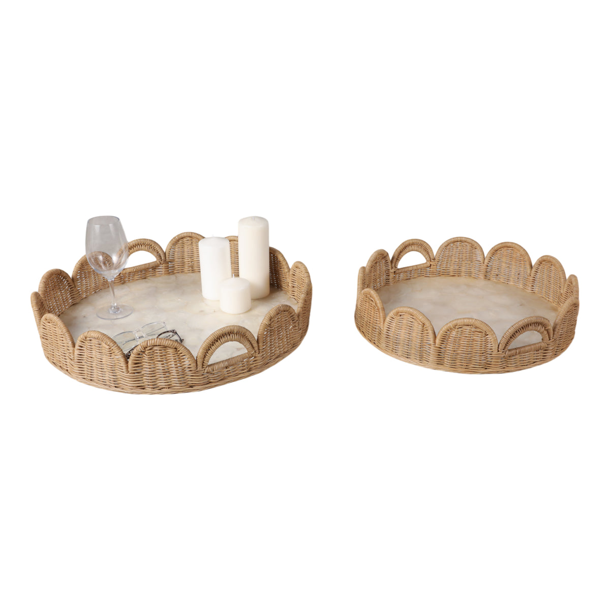 Ethanholm Ivory/Tan Trays (Set of 2)